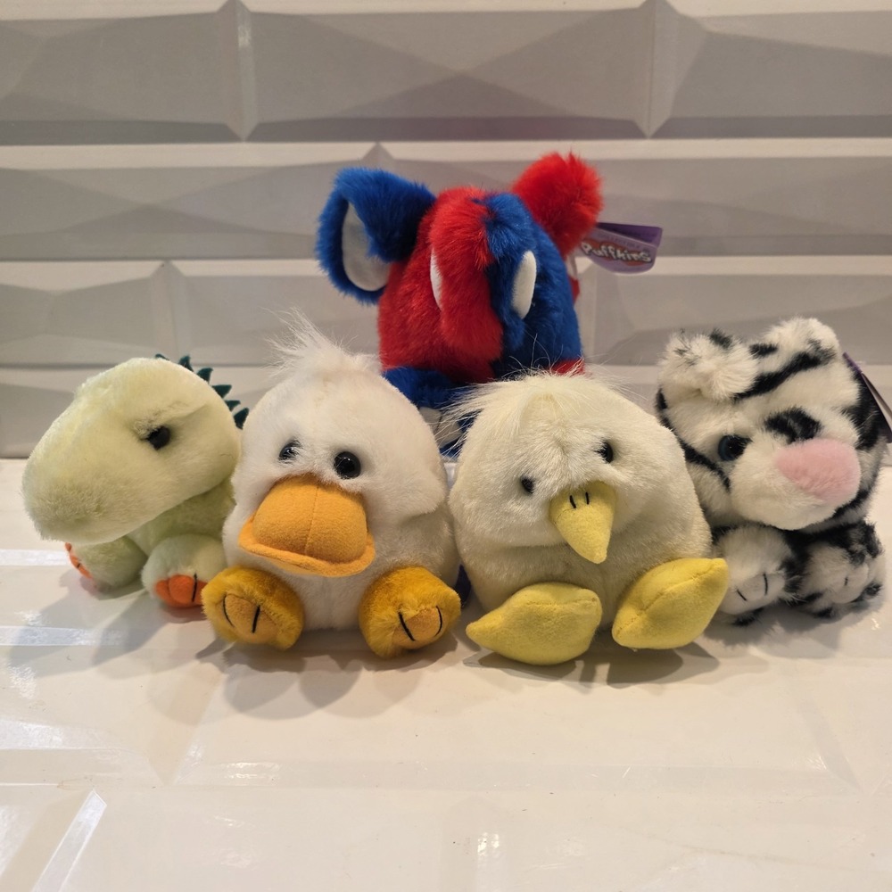LOT OF 5 VINTAGE SWIBCO PUFFKINS Dinky,‎  Quackster, Peeps, Snowball, & Stars